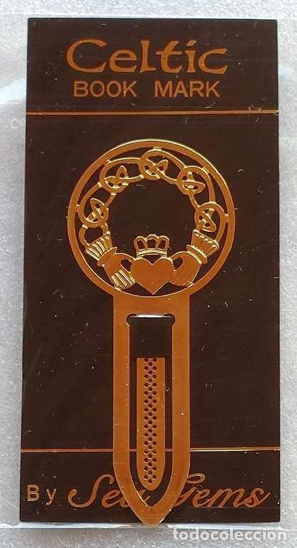 Coleccionismo Marcap&aacute;ginas: Marcapaginas, Celtic Book Mark Sea Gems Ref-21 met&aacute;lico chapado dorado