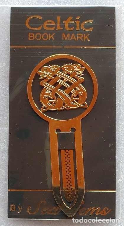 Coleccionismo Marcap&aacute;ginas: Marcapaginas, Celtic Book Mark Sea Gems Ref-22 met&aacute;lico chapado dorado