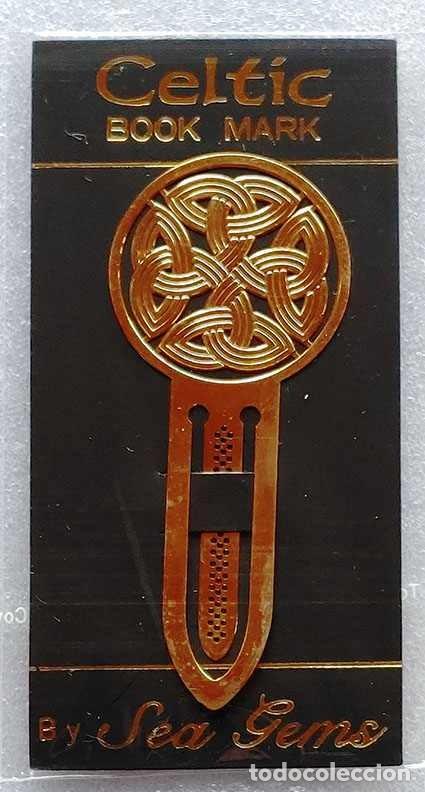 Coleccionismo Marcap&aacute;ginas: Marcapaginas, Celtic Book Mark Sea Gems Ref-23 met&aacute;lico chapado dorado