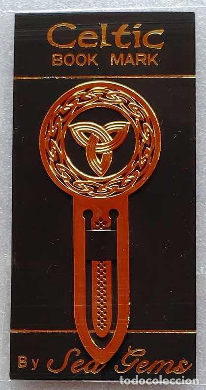 Coleccionismo Marcap&aacute;ginas: Marcapaginas, Celtic Book Mark Sea Gems Ref-24 met&aacute;lico chapado dorado
