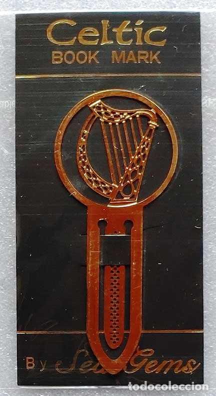 Coleccionismo Marcap&aacute;ginas: Marcapaginas, Celtic Book Mark Sea Gems Ref-25 met&aacute;lico chapado dorado