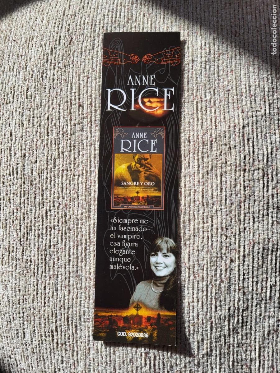 Coleccionismo marcap&aacute;ginas: MARCAP&Aacute;GINAS ANNE RICE - Foto 1