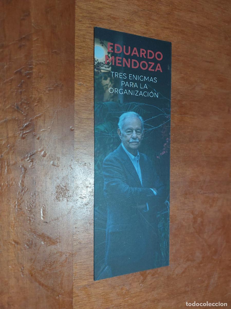 Coleccionismo Marcap&aacute;ginas: EDUARDO MENDOZA. TRES ENIGMAS PARA LA ORGANIZACI&Oacute;N. MARCAPAGINAS. PUNTO LECTURA. BUEN ESTADO. S-2