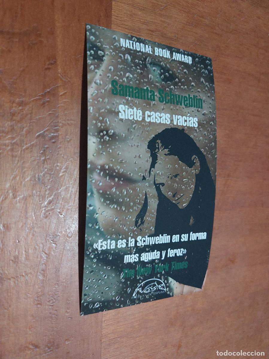 Coleccionismo Marcap&aacute;ginas: SAMANTA SCHWEBLIN. SIETE CASAS VAC&Iacute;AS. TIPO POSTAL. MARCAPAGINAS. PUNTO LECTURA. BUEN ESTADO. S-2