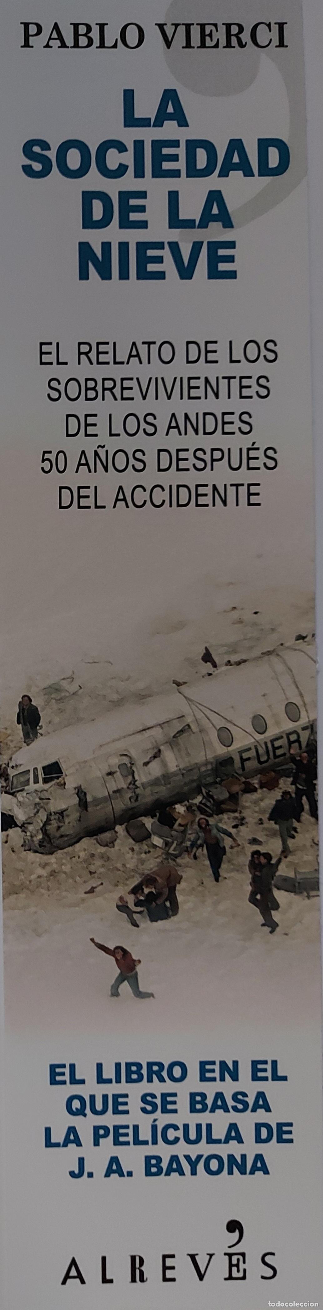 Coleccionismo marcap&aacute;ginas: MARCAPAGINAS - ALREVES - LA SOCIEDAD DE LA NIEVE - PABLO VIERCI