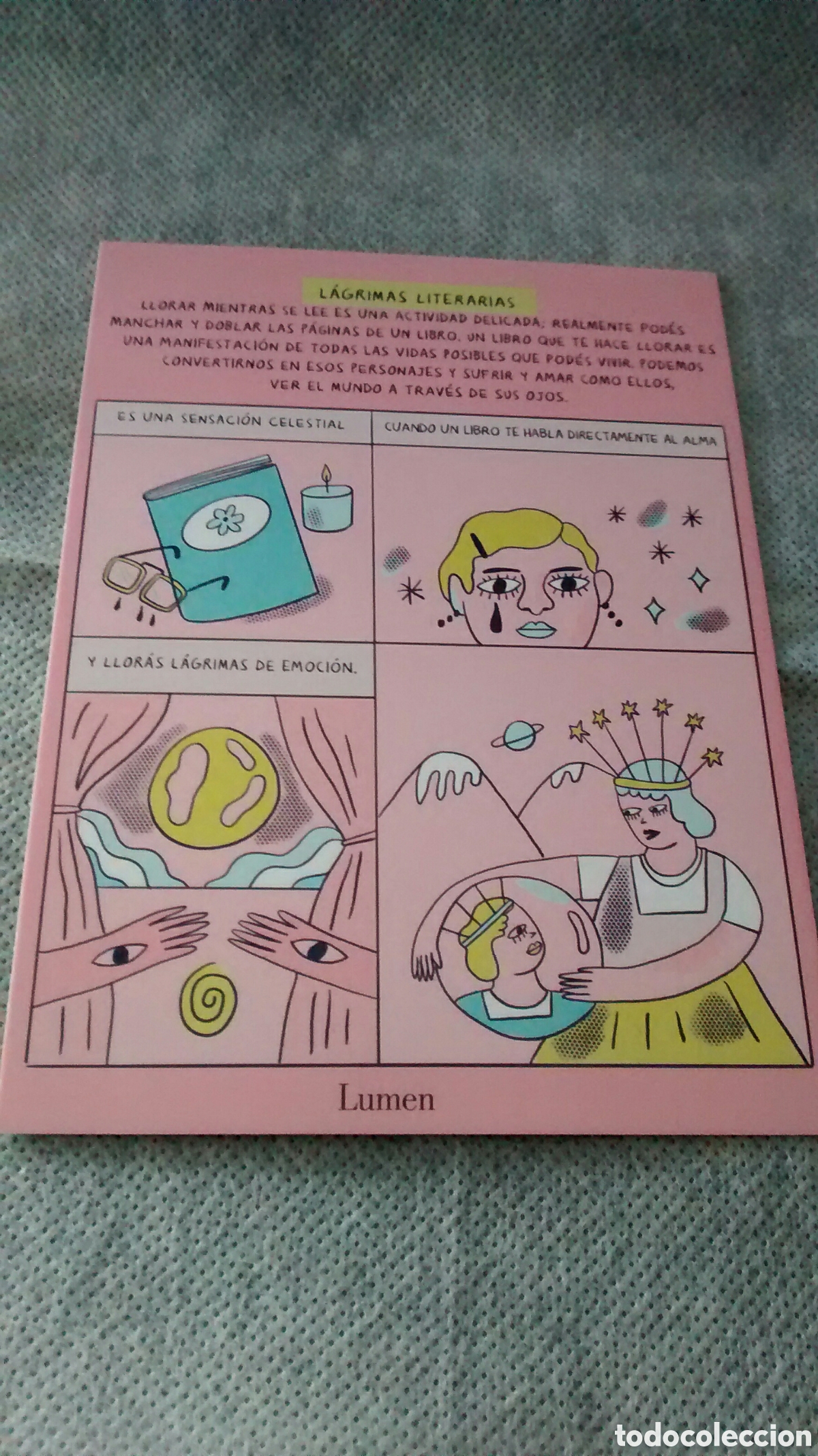 Coleccionismo Marcap&aacute;ginas: MARCAPAGINAS-POSTAL EL ARTE DE LLORAR-PEPITA SANDWICH-LUMEN (A1)