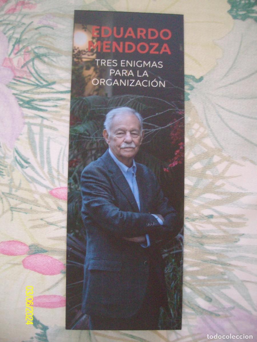 Coleccionismo Marcap&aacute;ginas: MARCAPAGINAS TRES ENIGMAS PARA LA ORGANIZACION EDUARDO MENDOZA EDITORIAL SEIX BARRAL