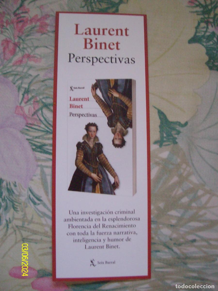 Coleccionismo Marcap&aacute;ginas: MARCAPAGINAS PERSPECTIVAS LAURENT BINET EDITORIAL SEIX BARRAL