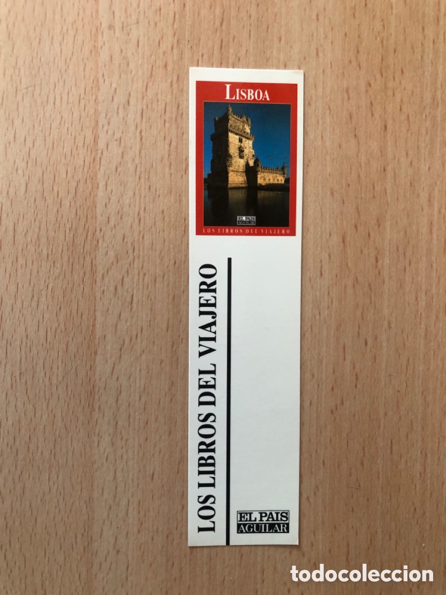 Coleccionismo marcap&aacute;ginas: Marcap&aacute;ginas Los libros del viajero. Lisboa. El pa&iacute;s Aguilar. ASM