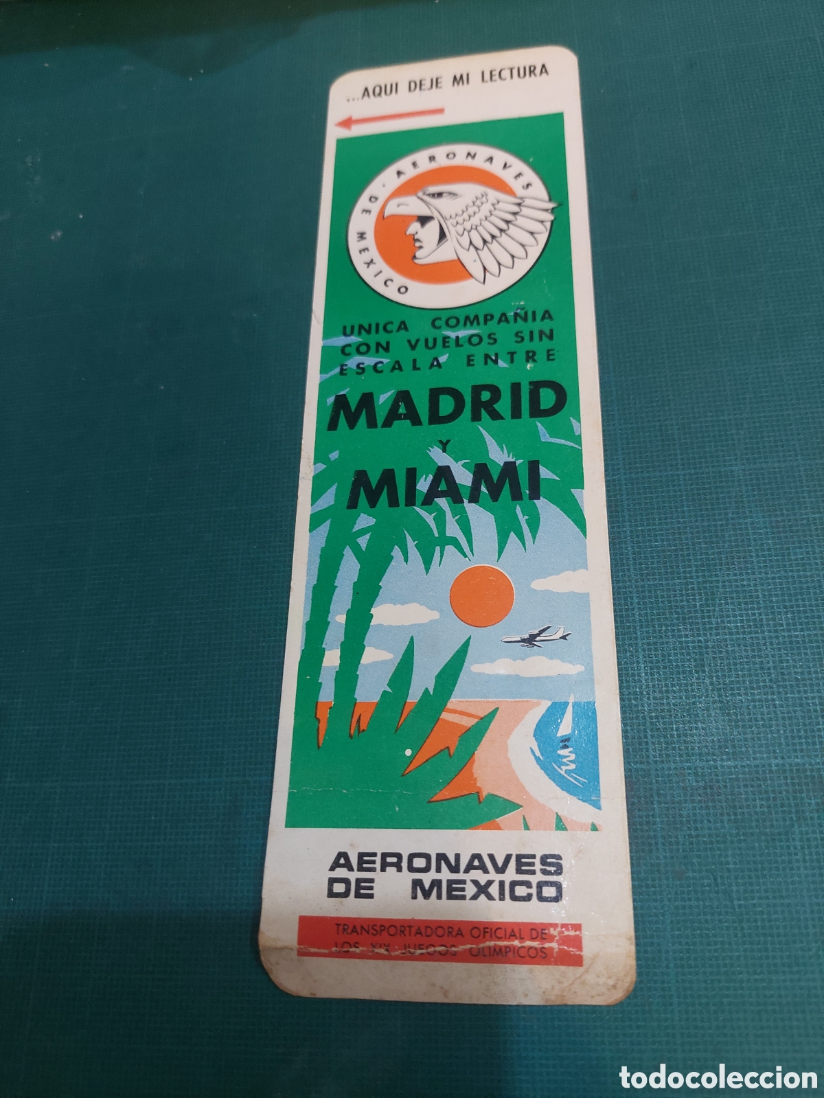 Collezionismo Segnalibri: 1968 olimpiadas aerolineas mexico marcapaginas