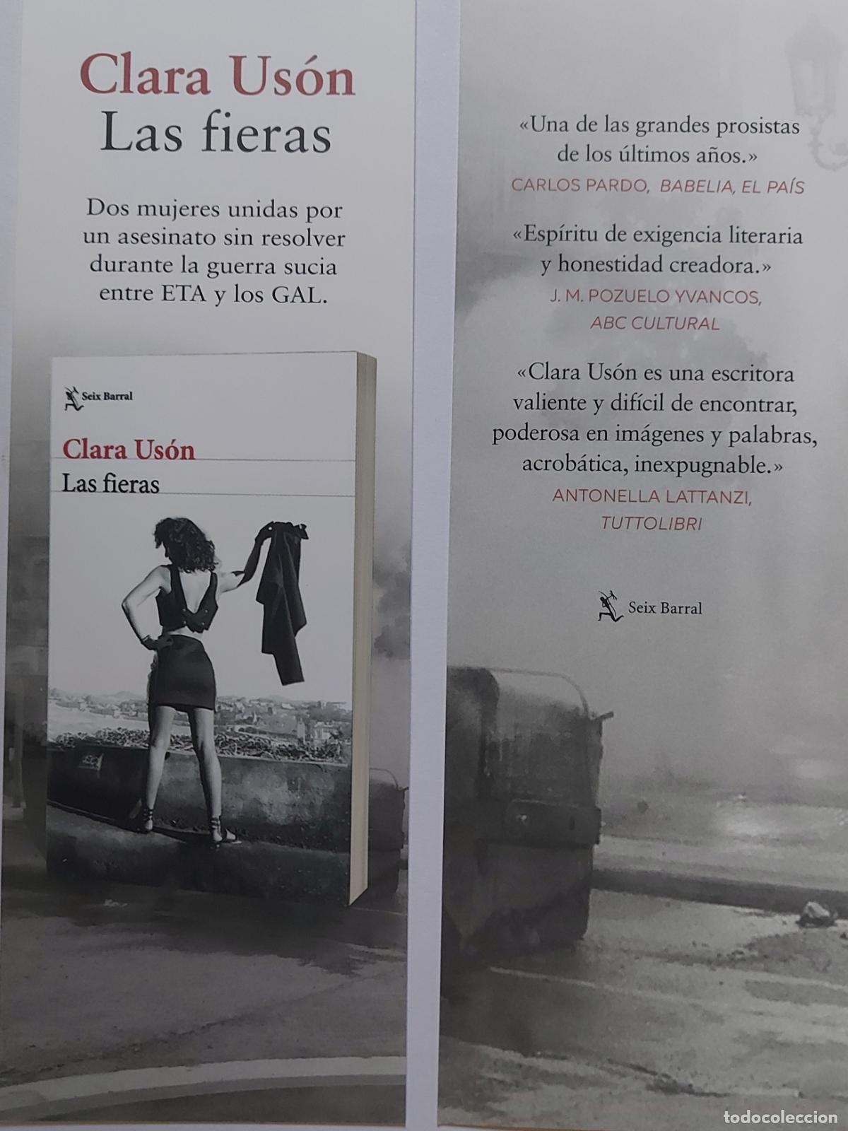 Coleccionismo marcap&aacute;ginas: MARCAPAGINAS - SEIX BARRAL - LAS FIERAS - CLARA USON