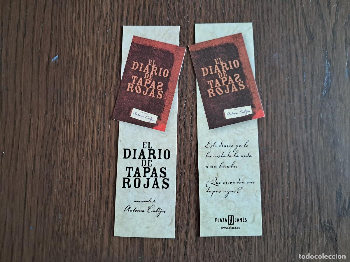 Coleccionismo Marcap&aacute;ginas: marcap&aacute;ginas, punto de libro, El diario de tapas rojas, Antonio Cortijos. Plaza Jan&eacute;s.