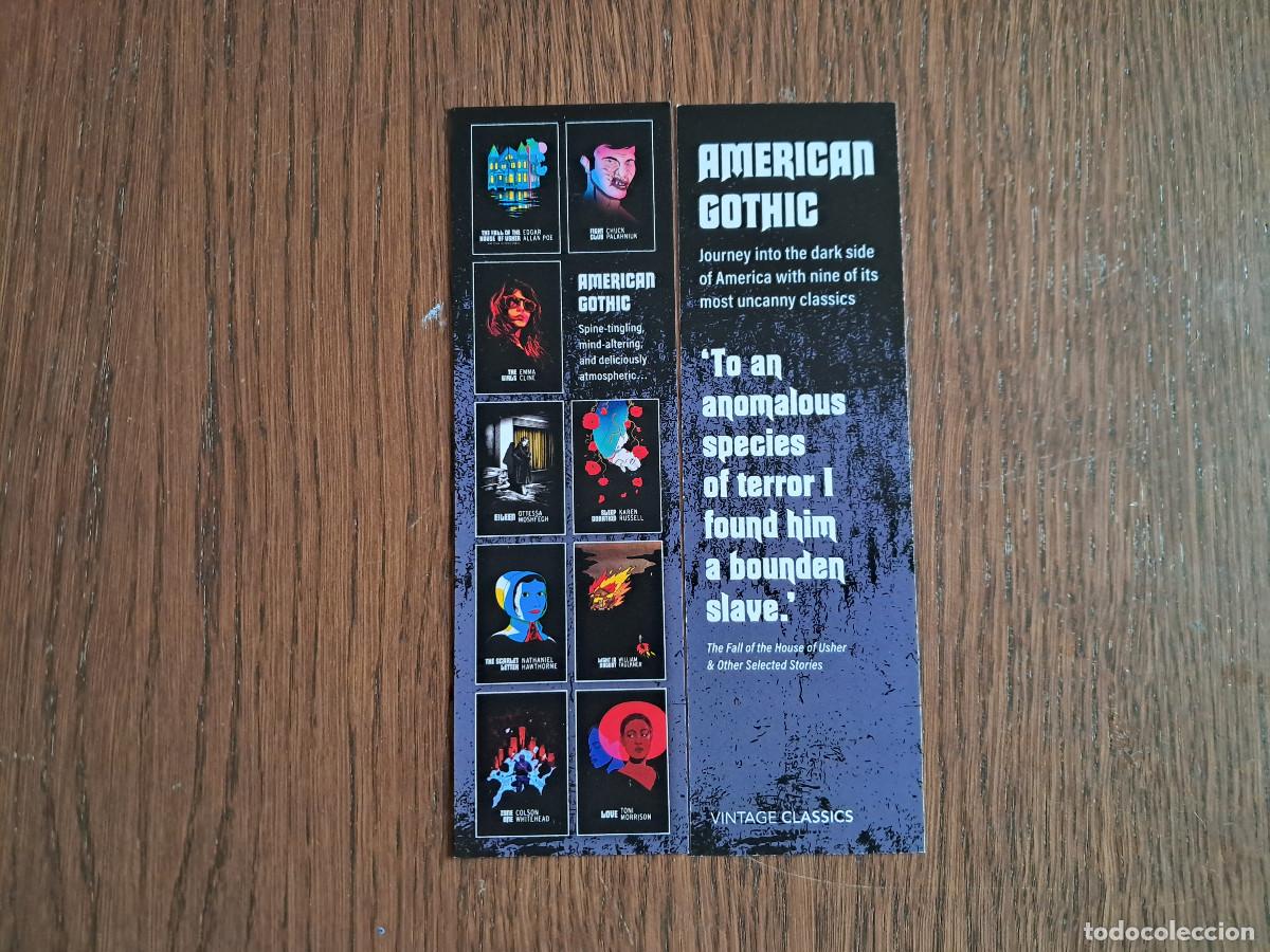 Collectables Bookmark: marcap&aacute;ginas, punto de libro, American Gothig. Vintage classics.