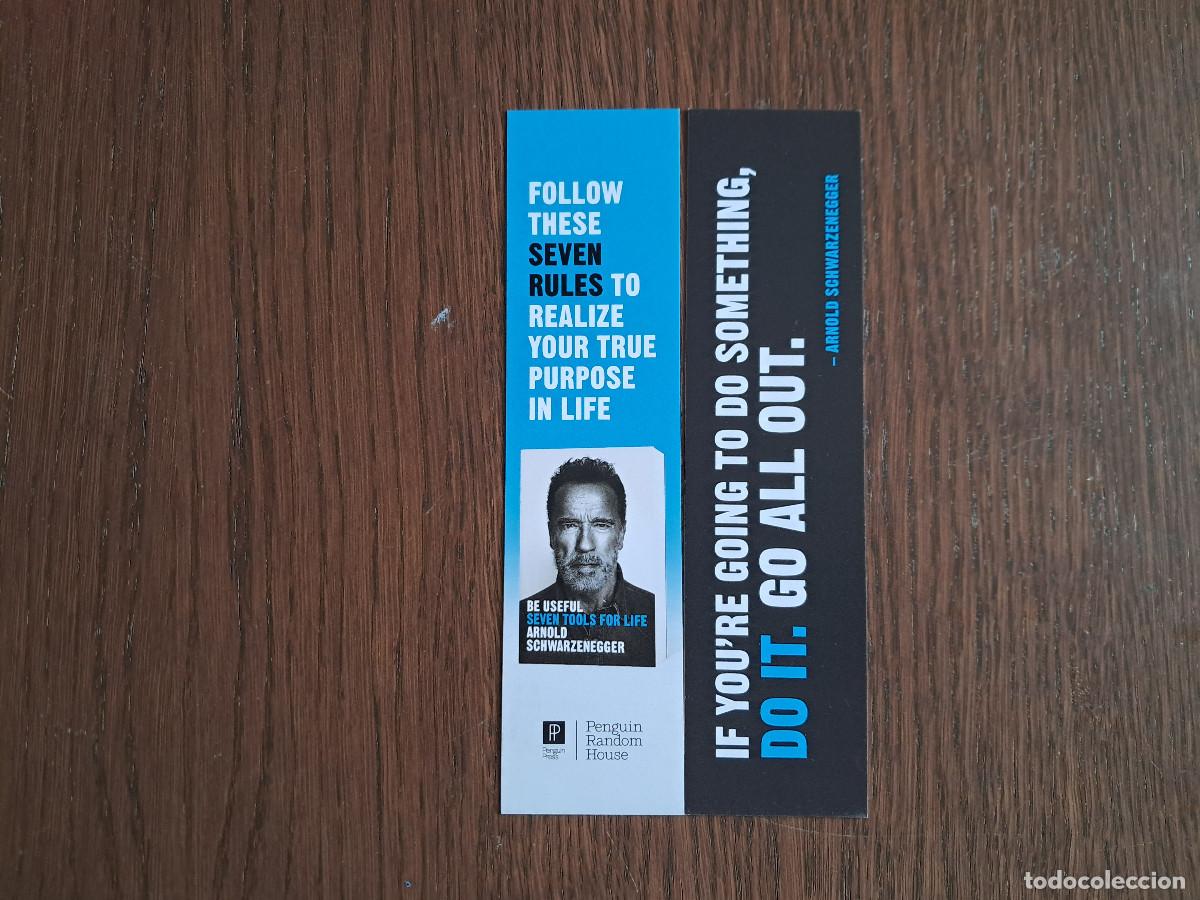 Collectables Bookmark: marcap&aacute;ginas, punto de libro, be useful seven toolf for life. A. Schwarzenegger. Penguin Random hous