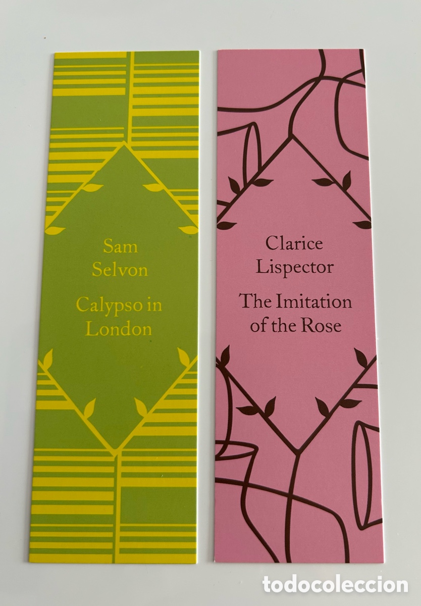 Coleccionismo marcap&aacute;ginas: 2 MARCAP&Aacute;GINAS. CLARICE LISPECTOR. SAM SELVON - Foto 1
