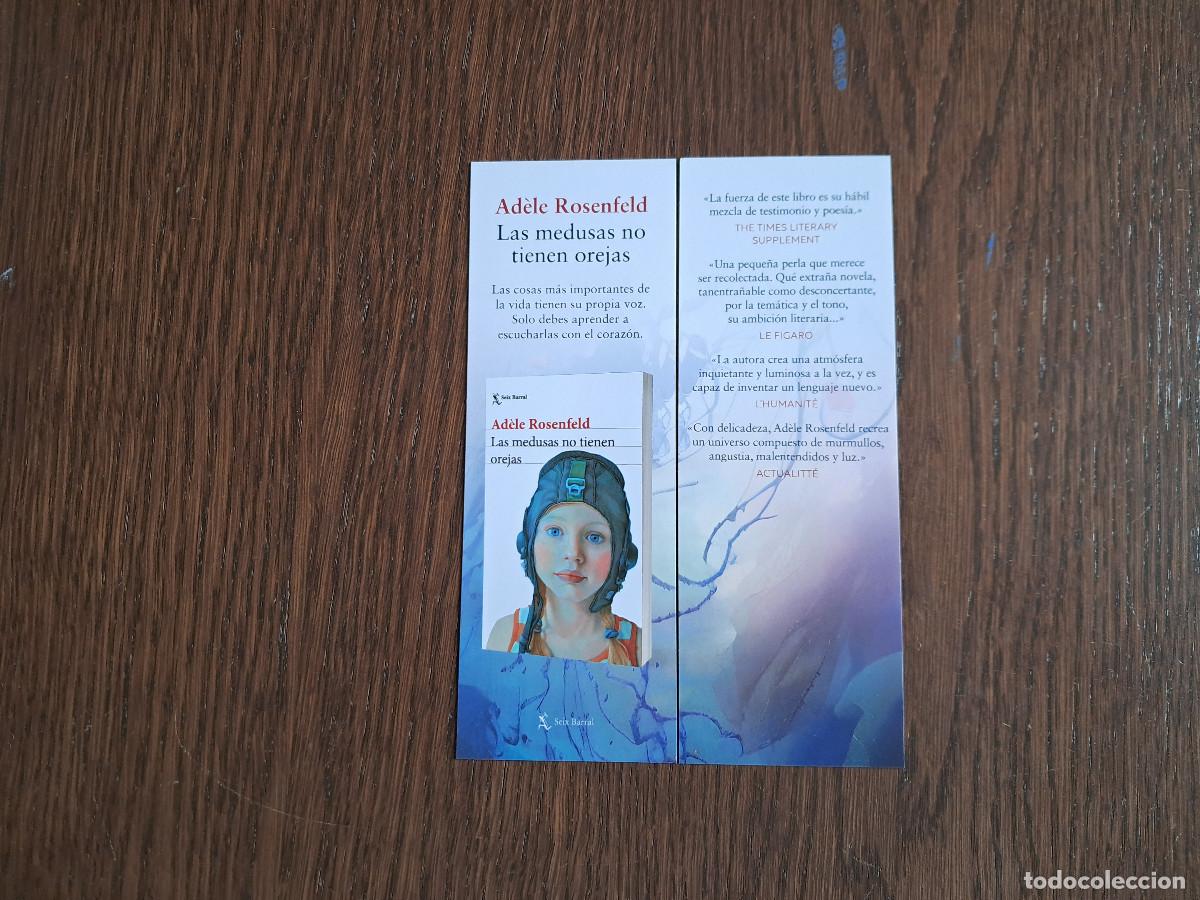 Coleccionismo Marcap&aacute;ginas: marcap&aacute;ginas, punto de libro, Las medusas no tienen orejas, Ad&egrave;le Rosenfeld. Seix Barral.