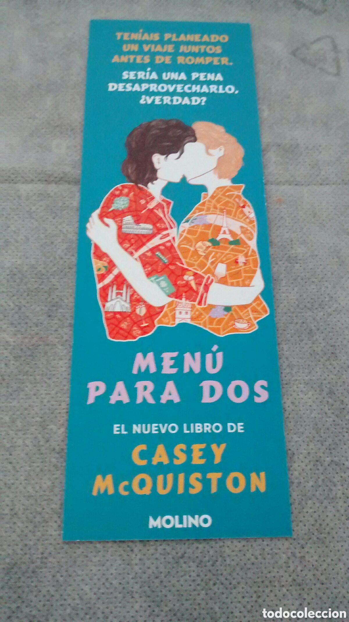 Collectables Bookmark: MARCAPAGINAS MENU PARA DOS-CASEY MCQUISTON-MOLINO (A2)