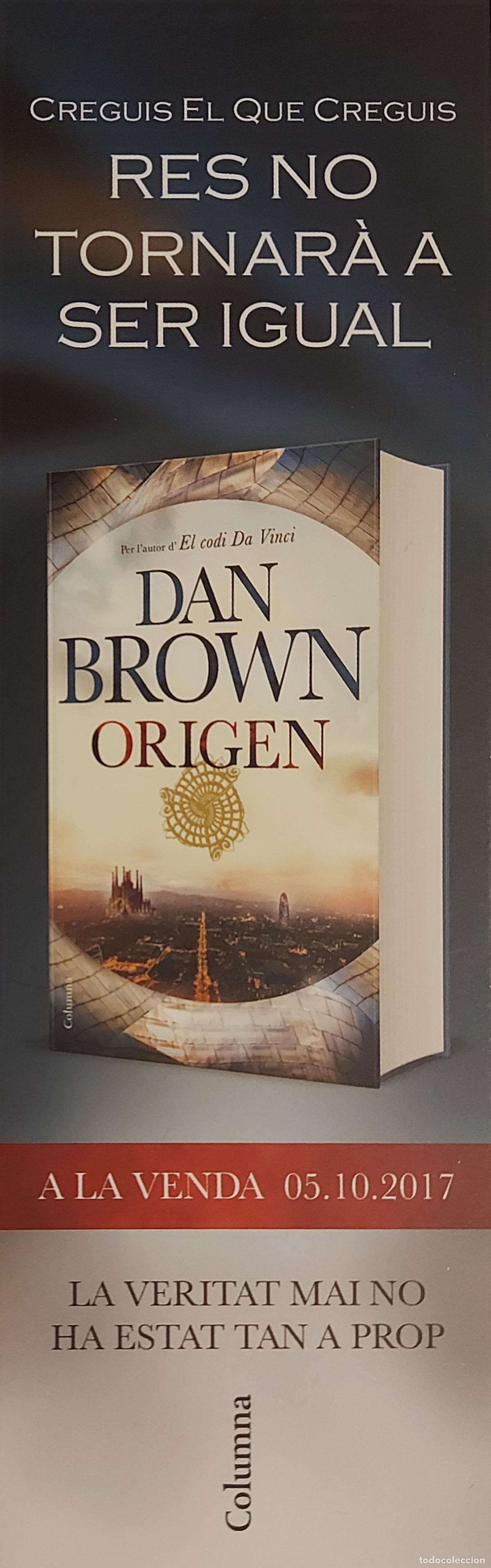 Coleccionismo marcap&aacute;ginas: MARCAPAGINAS - COLUMNA - ORIGEN - DAN BROWN - Foto 1
