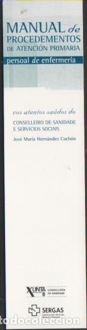 Collectables Bookmark: marcapaginas MANUAL PROCEDIMIENTOS ATENCION PRIMARIA SERGAS bookmark point book punto libro