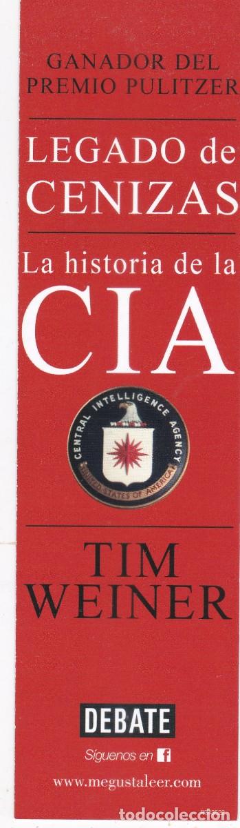 Collectionnisme Marque-pages: MARCAPAGINAS DEBATE. LEGADO DE CENIZAS. LA HISTORIA DE LA CIA + ENEMIGOS. UNA HISTORIA DEL FBI