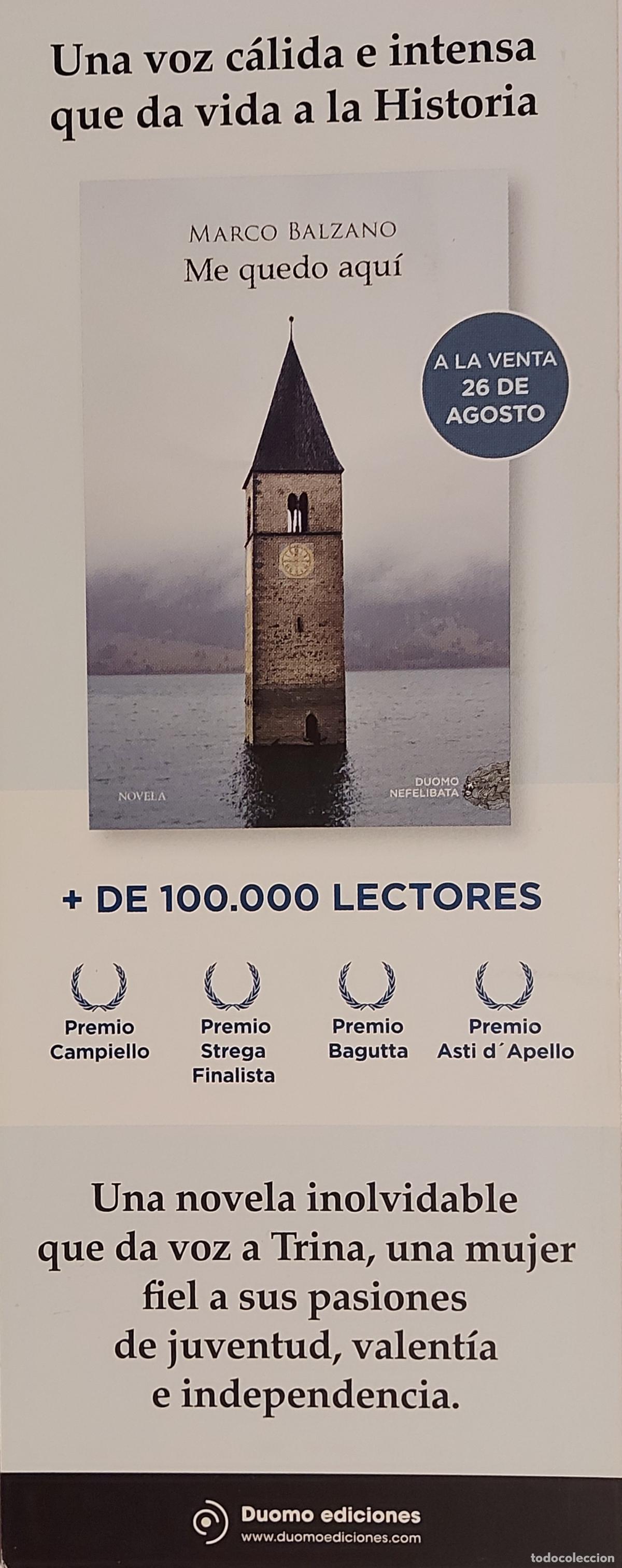 Collezionismo Segnalibri: MARCAP&Aacute;GINAS - DUOMO - ME QUEDO AQUI - MARCO BALZANO