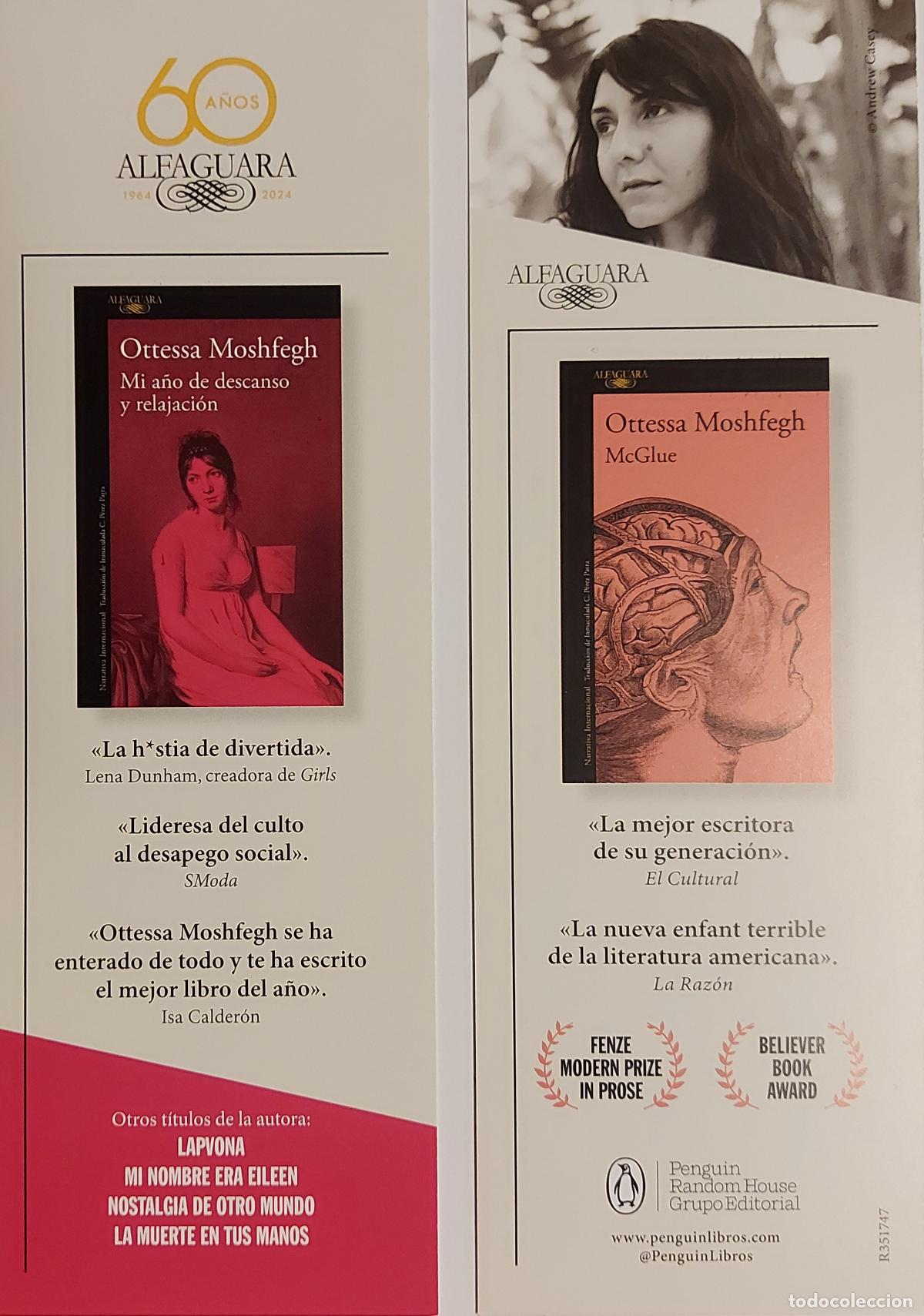 Collezionismo Segnalibri: MARCAPAGINAS - ALFAGUARA - MI A&Ntilde;O DE DESCANSO Y RELAJACION - OTTESSA MOSHFEGH