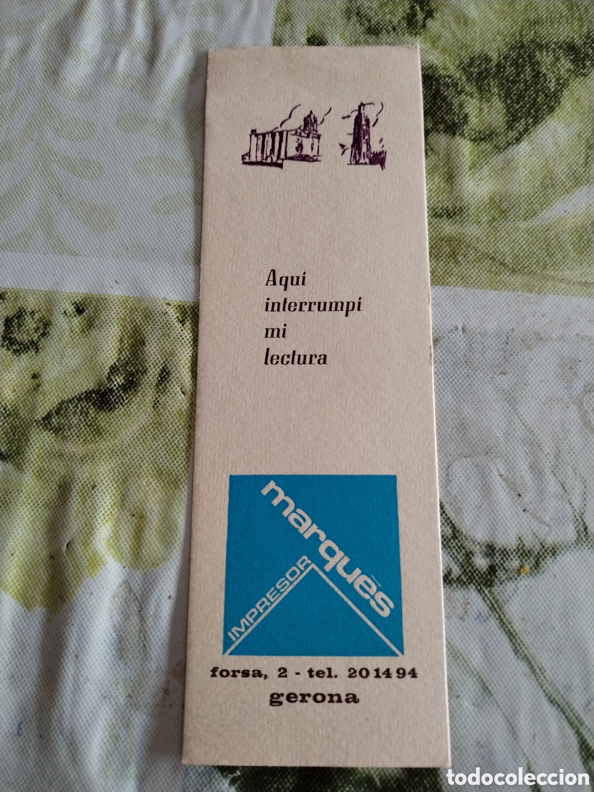 Collectables Bookmark: Marcap&aacute;ginas impresor Marqu&eacute;s Gerona