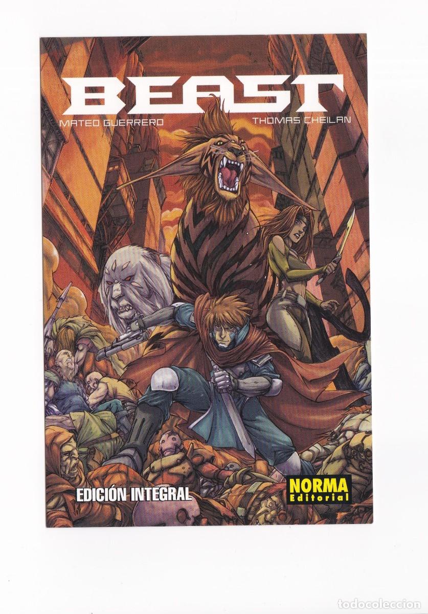 Coleccionismo marcap&aacute;ginas: Marcapaginas editorial Norma formato postal BEAST - Foto 1
