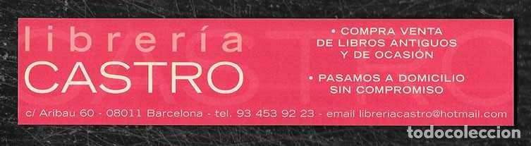 Coleccionismo Marcap&aacute;ginas: Marcapaginas. Librer&iacute;a Castro