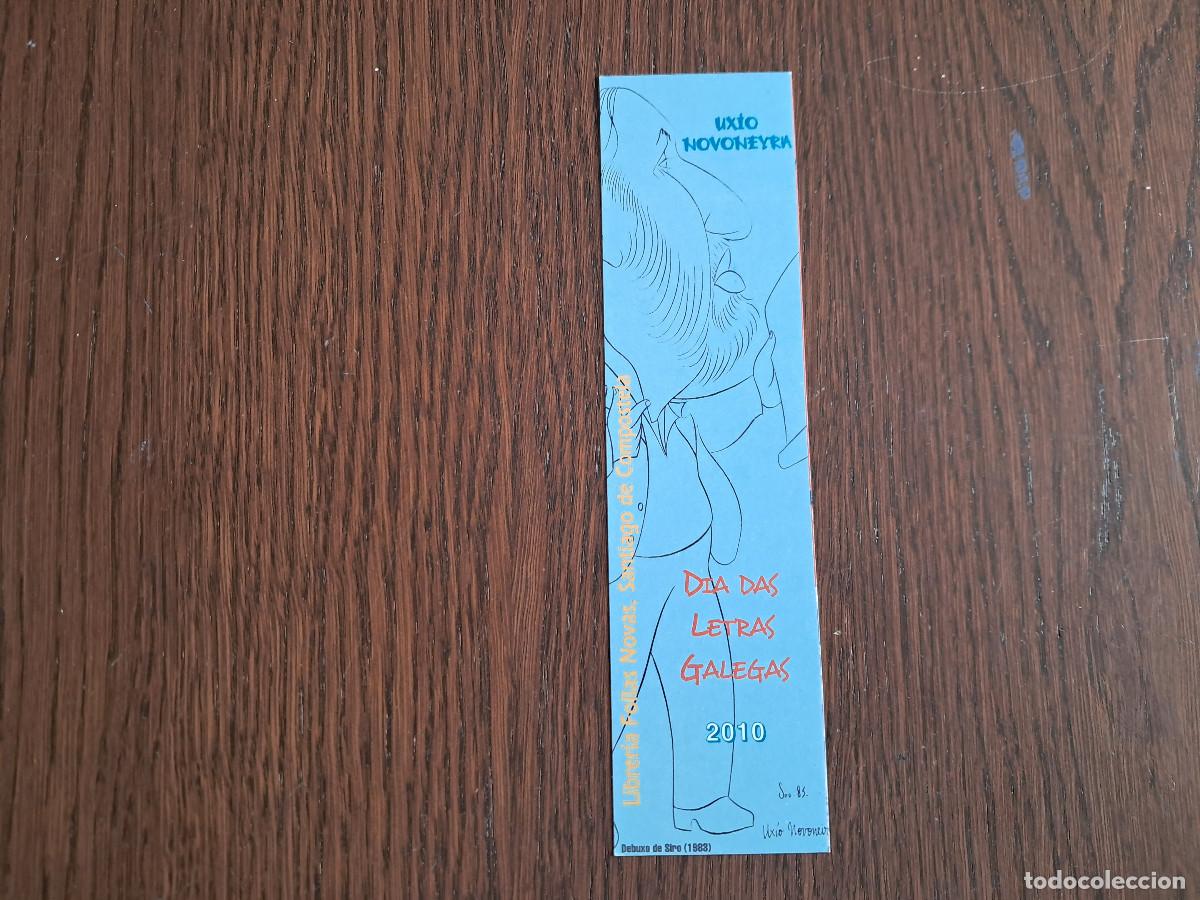 Sammeln von Lesezeichen: marcap&aacute;ginas, punto de libro, librer&iacute;a Follas Novas, Santiago de Compostela. Ux&iacute;o Novoneyra.