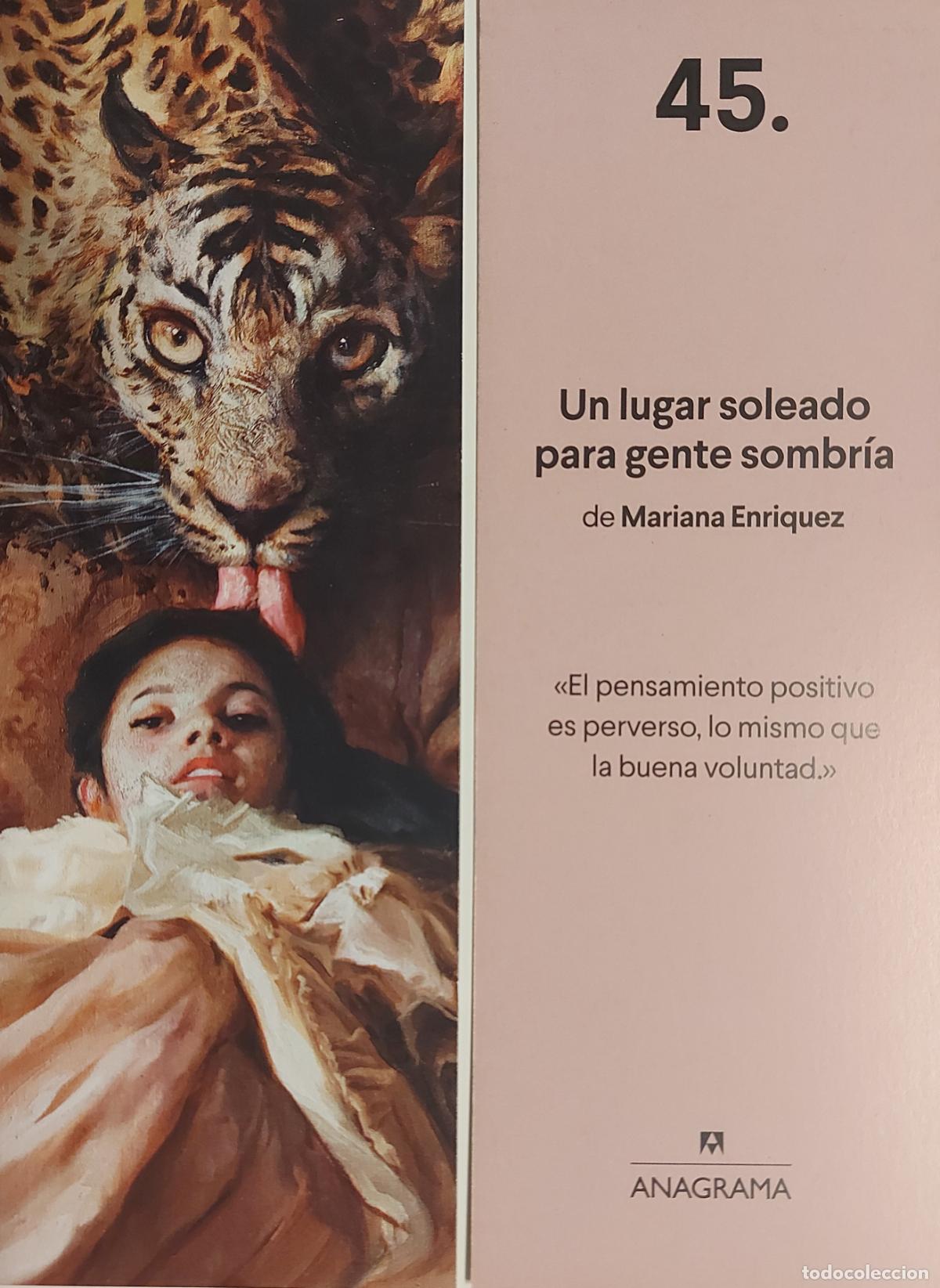 Collezionismo Segnalibri: MARCAPAGINAS - ANAGRAMA - UN LUGAR SOLEADO PARA GENTE SOMBRIA - MARIANA ENRIQUEZ - N&ordm; 45