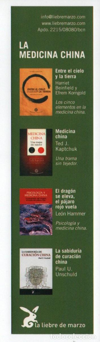 Collectables Bookmark: MARCAPAGINAS. LA MEDICINA CHINA. LA LIEBRE DE MARZO