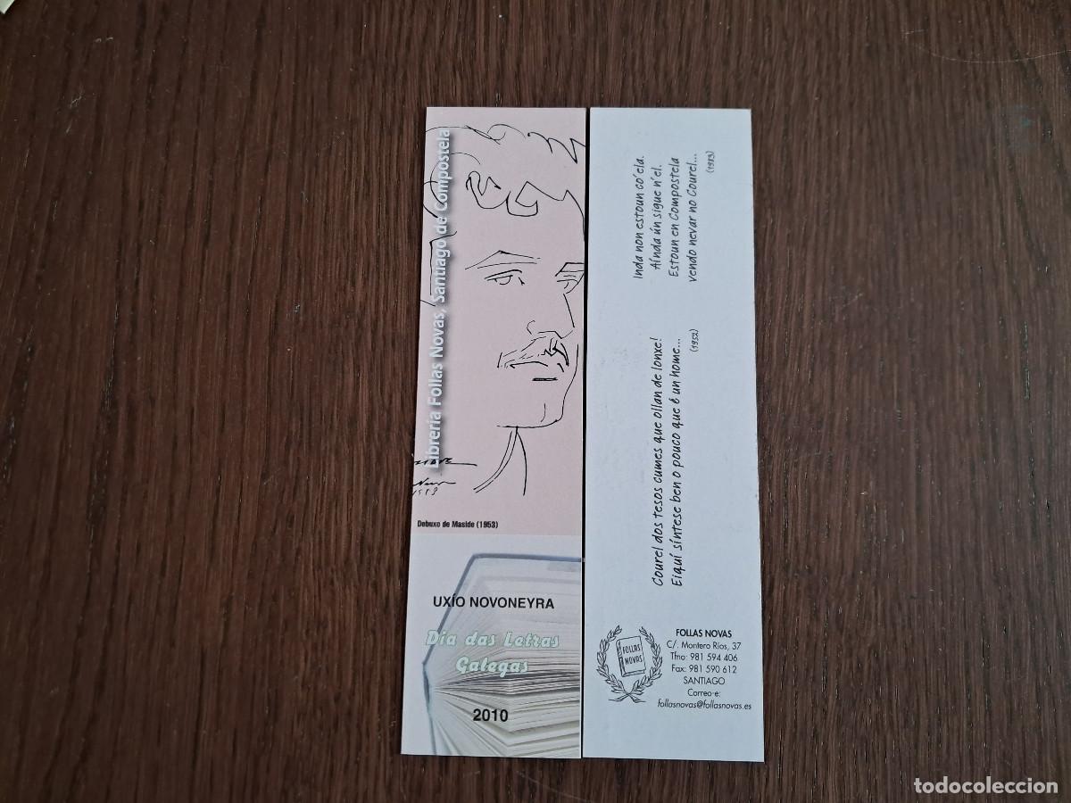 Collectables Bookmark: marcap&aacute;ginas, punto de libro, liber&iacute;a Follas novas, Ux&iacute;o Novoneyra. Santiago de Compostela.