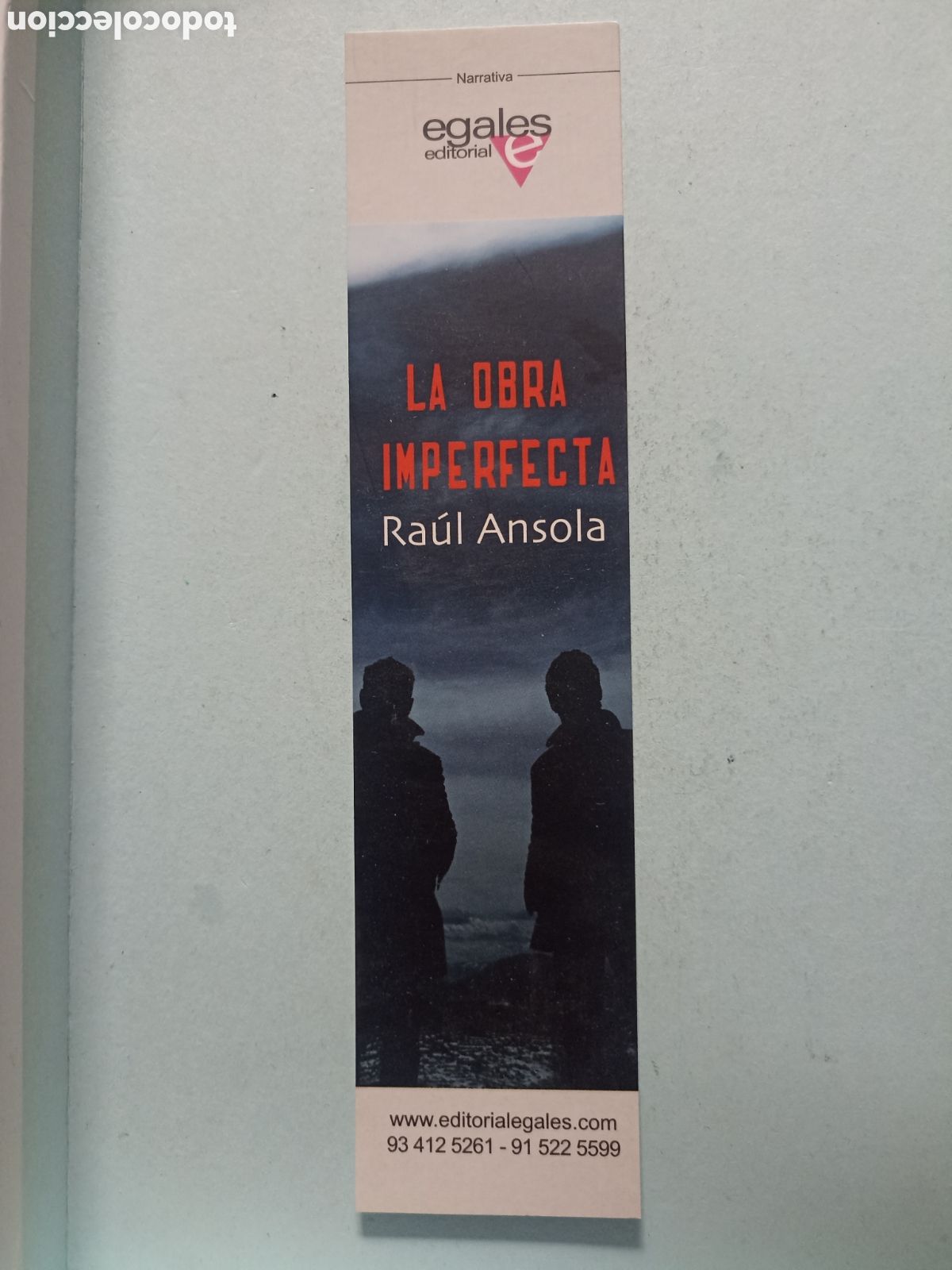 Collezionismo Segnalibri: Marcap&aacute;ginas La obra imperfecta Ra&uacute;l Ansola - Pedido m&iacute;nimo 3&euro;