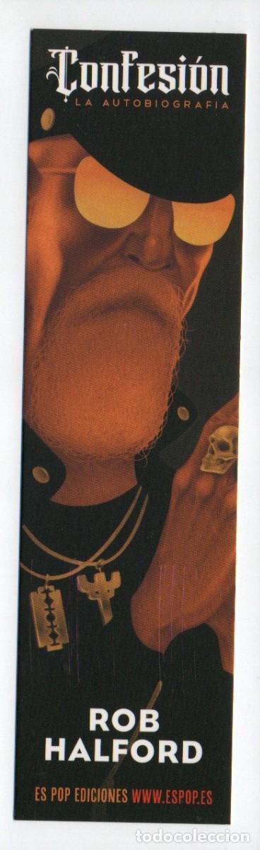 Sammeln von Lesezeichen: MARCAPAGINAS, CONFESI&Oacute;N, LA AUTOBIOGRAFIA. ROB HALFORD. ES POP EDICIONES.
