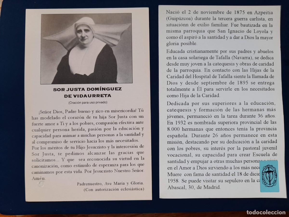 Collezionismo Segnalibri: Estampa relicario de Sor Justa Dom&iacute;nguez de Vidaurreta