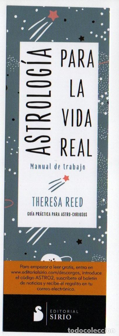 Collezionismo Segnalibri: MARCAPAGINAS, ASTROLOGIA PARA LA VIDA REAL. THERESA REED. EDITORIAL SIRIO