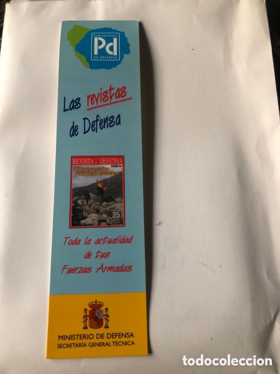 Collectables Bookmark: Marcap&aacute;ginas Las revistas de Defensa. Fuerzas &Aacute;reas. ASM