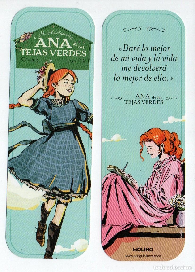 Coleccionismo Marcap&aacute;ginas: MARCAPAGINAS, ANA DE LAS TEJAS VERDES. L. M. MONTGOMERY. EDIT. MOLINO.