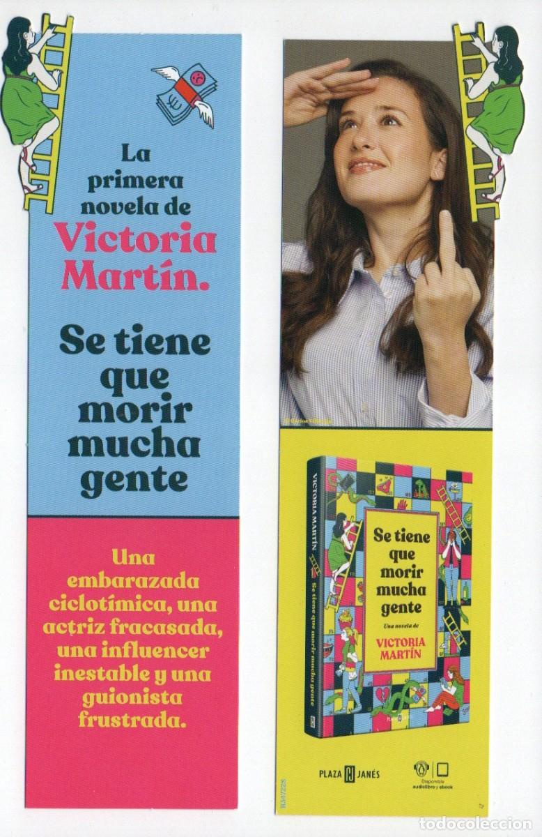 Coleccionismo Marcap&aacute;ginas: MARCAPAGINAS TROQUELADO, SE TIENE QUE MORIR MUCHA GENTE. VICTORIA MARTIN. PLAZA & JANES.