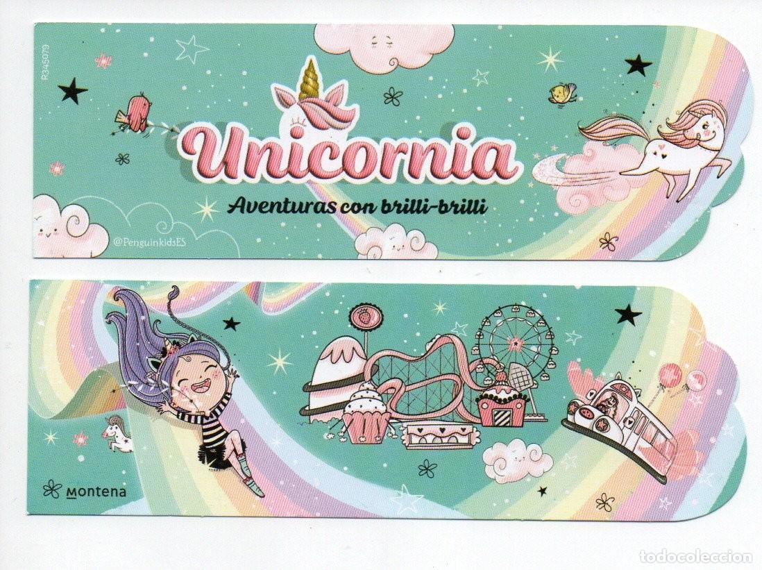 Coleccionismo Marcap&aacute;ginas: MARCAPAGINAS TROQUELADO, UNICORNIA, AVENTURAS CON BRILLI-BRILLI. MONTENA.
