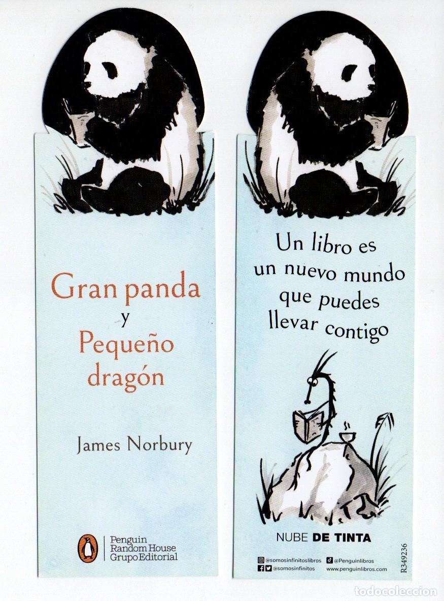 Coleccionismo Marcap&aacute;ginas: MARCAPAGINAS TROQUELADO, GRAN PANDA Y PEQUE&Ntilde;O DRAGON. JAMES NORBURY. NUBE DE TINTA.