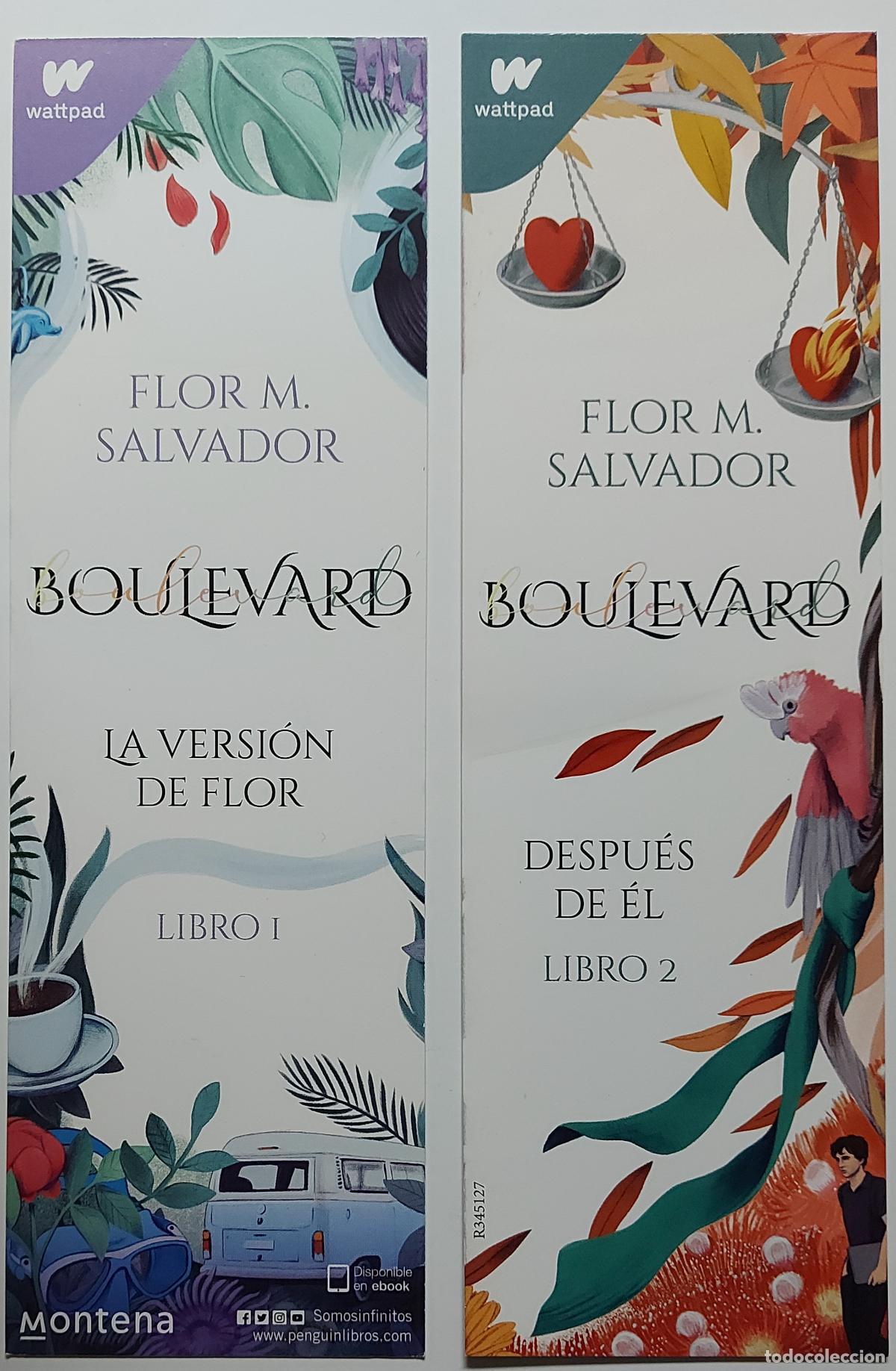 Collectables Bookmark: MARCAP&Aacute;GINAS - MONTENA - BOULEVARD - FLOR M. SALVADOR - ANVERSO Y REVERSO