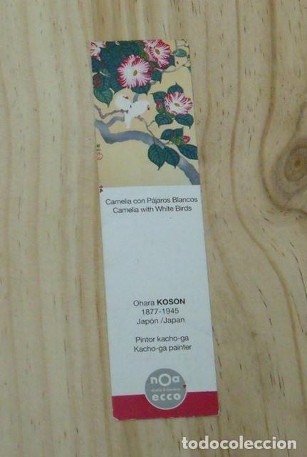Sammeln von Lesezeichen: Separador Marcap&aacute;ginas Punto de Libro Camelia con P&aacute;jaros Blancos - Ohara Koson