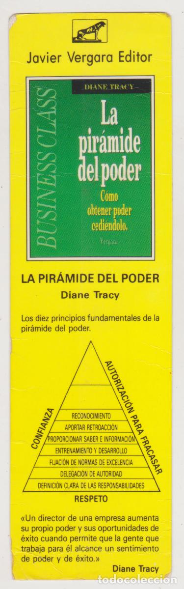 Coleccionismo marcap&aacute;ginas: MARCAP&Aacute;GINAS - BUSINESS CLASS - LA PIR&Aacute;MIDE DEL PODER - 19 X 5,50 CMS. - Foto 2
