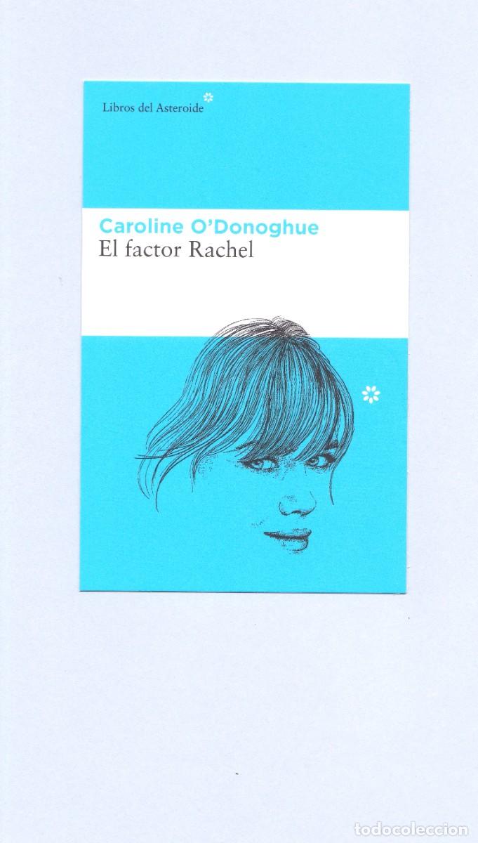 Coleccionismo marcap&aacute;ginas: Marcapaginas editorial libros del Asteroide formato postal el factor Rachel - Foto 1