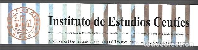 Coleccionismo Marcap&aacute;ginas: MARCAP&Aacute;GINAS EDICI&Oacute;N DE INSTITUTO DEEN CEUTA ESPA&Ntilde;A ESTUDIOS CEUT&Iacute;ES
