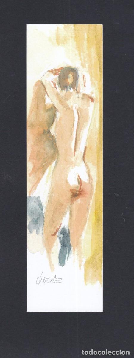 Sammeln von Lesezeichen: Macapaginas desnudo de mujer pintado a mano