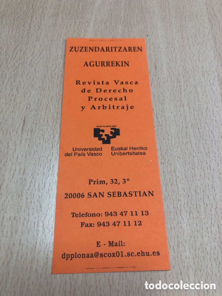 Sammeln von Lesezeichen: Marcap&aacute;ginas Revista vasca Derecho. San Sebasti&aacute;n. ASM