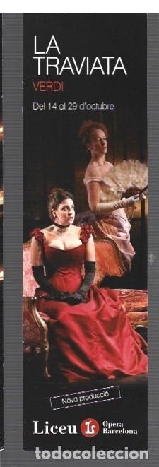 Coleccionismo Marcap&aacute;ginas: MARCAP&Aacute;GINAS EDICI&Oacute;N DE TEATRO LICEU DE BARCELONA LA TRAVIATA